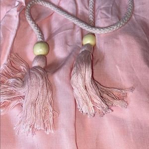 Long pink off the shoulder fall/summer dress